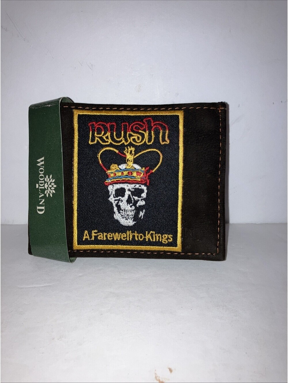 Custom RUSH Leather Bi Fold Woodland Brown Wallet NEW